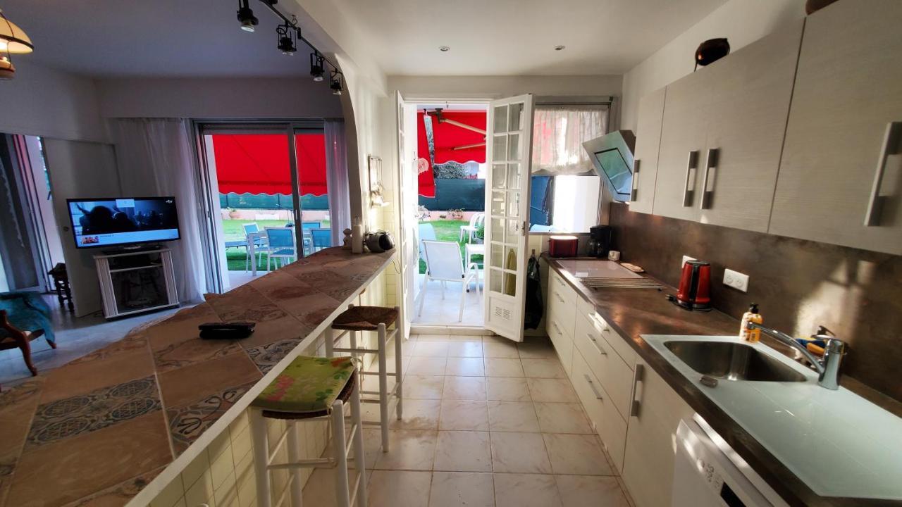 Superbe Rez De Jardin Dans Residence Au Calme นีซ ภายนอก รูปภาพ