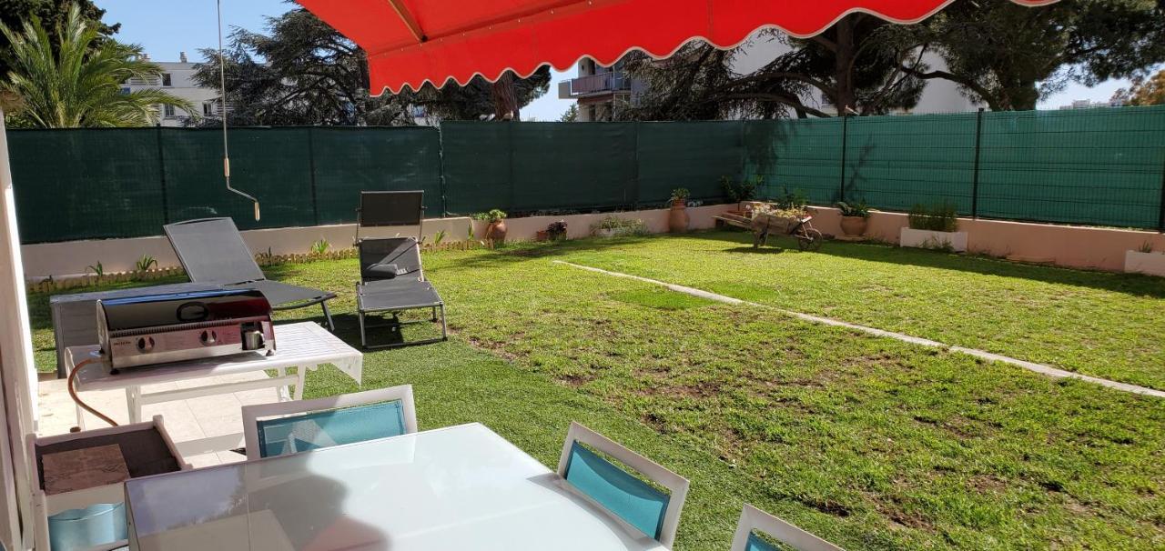 Superbe Rez De Jardin Dans Residence Au Calme นีซ ภายนอก รูปภาพ